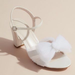 Chiffon Bow Heels